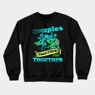 Couples fishing together Crewneck Sweatshirt